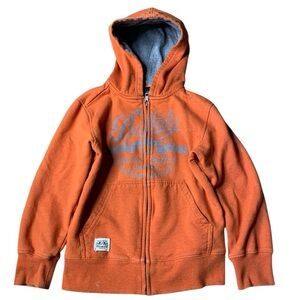 Buffalo David Bitton Boys Orange Zip-Up Hoodie - Size 5/6
